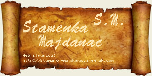 Stamenka Majdanac vizit kartica